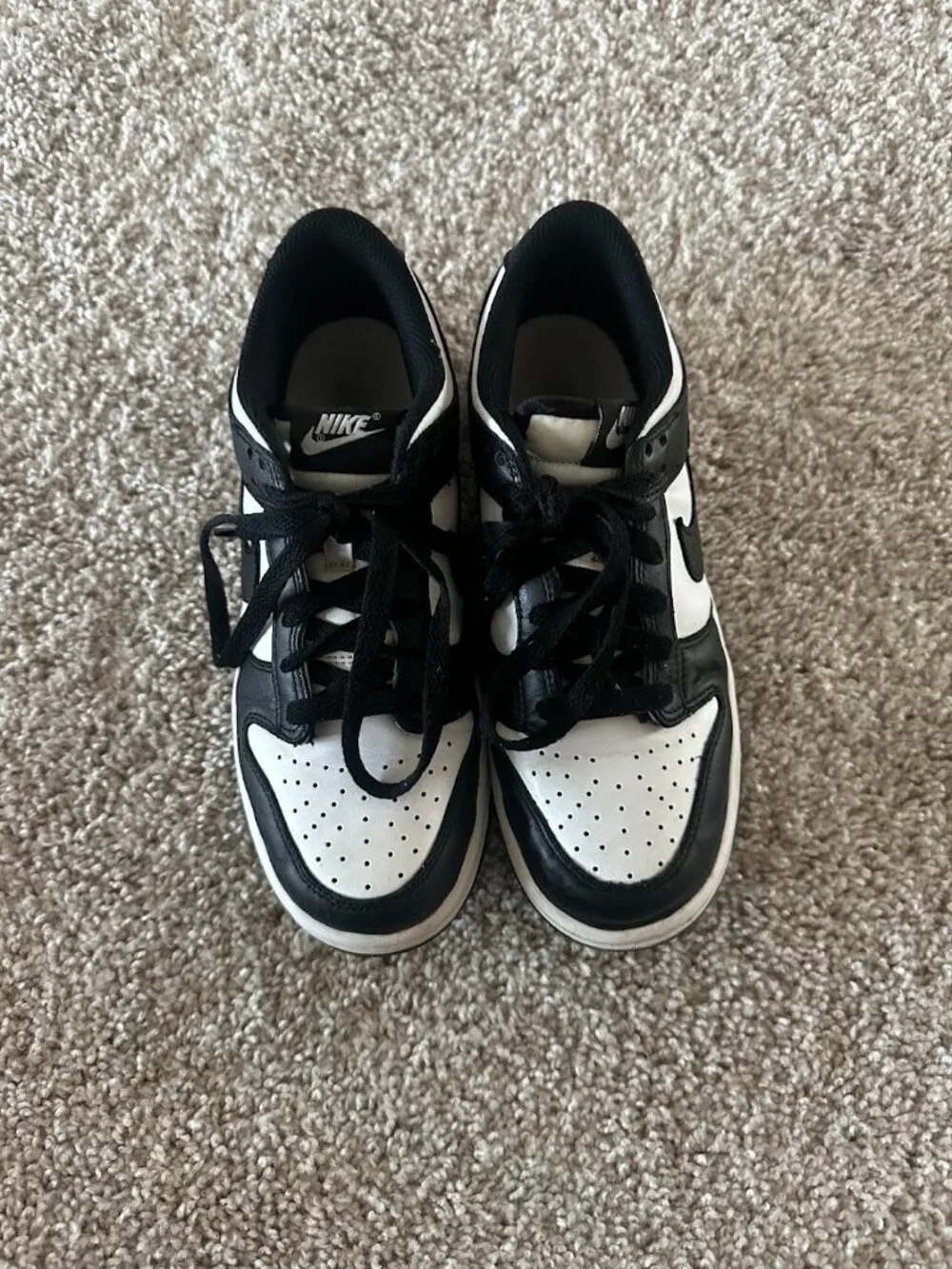 Nike Dunk Low Panda Black White Big Kids Youth Size 6.5